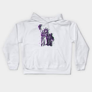 Statue of Liberty Glitch Artwork Kids Hoodie